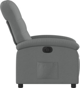vidaXL Elektryczny fotel rozkładany, ciemnoszary, obity tkaniną 10