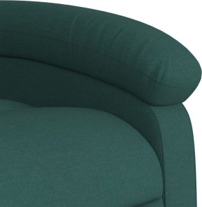 vidaXL Elektryczny fotel rozkładany, ciemnozielony, obity tkaniną 11