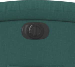 vidaXL Elektryczny fotel rozkładany, ciemnozielony, obity tkaniną 12