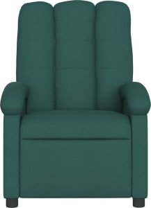 vidaXL Elektryczny fotel rozkładany, ciemnozielony, obity tkaniną 9