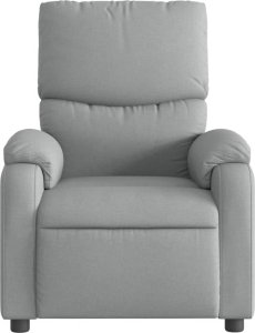 vidaXL Elektryczny fotel rozkładany, jasnoszary, obity tkaniną 9