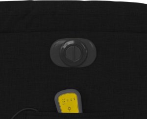 vidaXL Rozkładany fotel masujący, elektryczny, czarny, tkanina 12