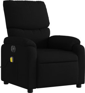 vidaXL Rozkładany fotel masujący, elektryczny, czarny, tkanina 4