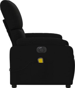 vidaXL Rozkładany fotel masujący, elektryczny, czarny, tkanina 10
