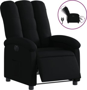 vidaXL Elektryczny fotel rozkładany, czarny, obity tkaniną 2