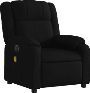 vidaXL Rozkładany fotel masujący, elektryczny, czarny, tkanina 4