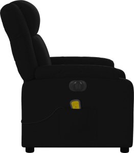 vidaXL Rozkładany fotel masujący, elektryczny, czarny, tkanina 10