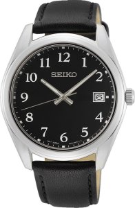 Zegarek Seiko Zegarek męski Seiko SUR461P1 czarny 1