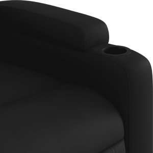 vidaXL Rozkładany fotel pionizujący z masażem, elektryczny, czarny 12