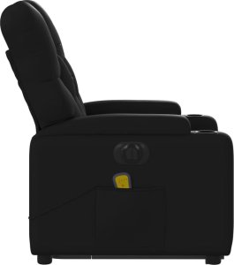 vidaXL Rozkładany fotel pionizujący z masażem, elektryczny, czarny 10