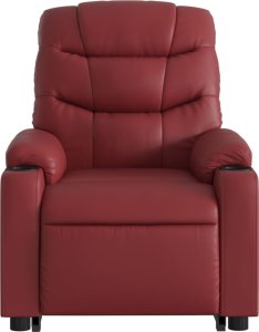 vidaXL Rozkładany fotel pionizujący z masażem, elektryczny, bordowy 9