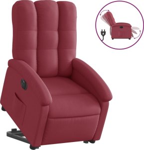 vidaXL Podnoszony fotel masujący, elektryczny, rozkładany, bordowy 2