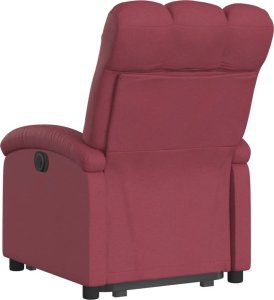 vidaXL Podnoszony fotel masujący, elektryczny, rozkładany, bordowy 4