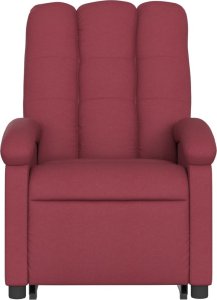 vidaXL Podnoszony fotel masujący, elektryczny, rozkładany, bordowy 8