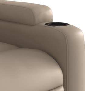 vidaXL Rozkładany fotel pionizujący z masażem, elektryczny, cappuccino 12