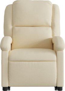 vidaXL Podnoszony fotel masujący, elektryczny, rozkładany, kremowy 9