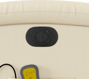 vidaXL Rozkładany fotel pionizujący z masażem, elektryczny, kremowy 11