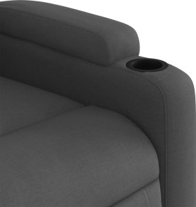 vidaXL Podnoszony fotel masujący, elektryczny, rozkładany, ciemnoszary 12