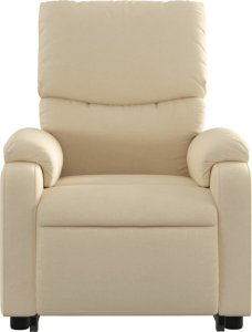 vidaXL Podnoszony fotel masujący, elektryczny, rozkładany, kremowy 9