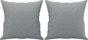 vidaXL 4-cz. komplet wypoczynkowy z poduszkami, jasnoszary, tkanina 9