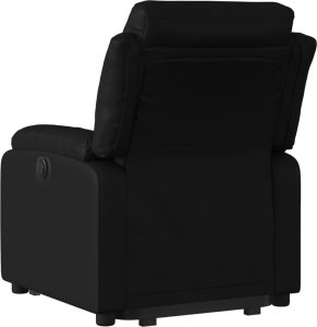 vidaXL Rozkładany fotel pionizujący, elektryczny, czarny, ekoskóra 4