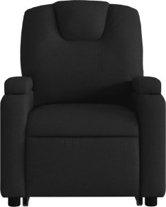 vidaXL Podnoszony fotel masujący, rozkładany, czarny, obity tkaniną 9