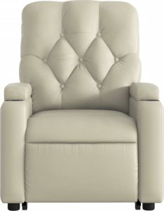 vidaXL Rozkładany fotel pionizujący z masażem, elektryczny, kremowy 9