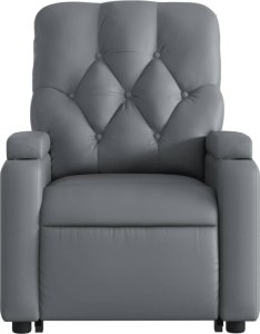 vidaXL Podnoszony fotel masujący, rozkładany, szary 9