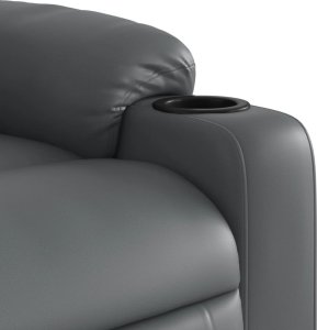 vidaXL Rozkładany fotel pionizujący z masażem, elektryczny, szary 12