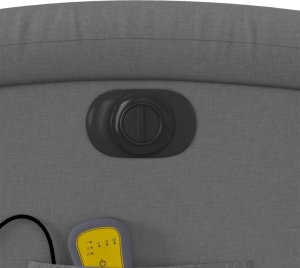 vidaXL Podnoszony fotel masujący, elektryczny, rozkładany, ciemnoszary 11