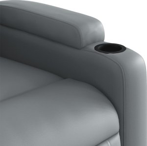 vidaXL Rozkładany fotel pionizujący z masażem, elektryczny, szary 12