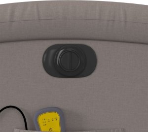 vidaXL Podnoszony fotel masujący, elektryczny, rozkładany, kolor taupe 12