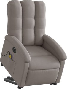 vidaXL Podnoszony fotel masujący, elektryczny, rozkładany, kolor taupe 3