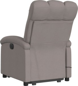 vidaXL Podnoszony fotel masujący, elektryczny, rozkładany, kolor taupe 5