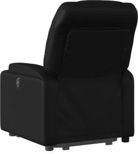 vidaXL Rozkładany fotel pionizujący z masażem, elektryczny, czarny 5