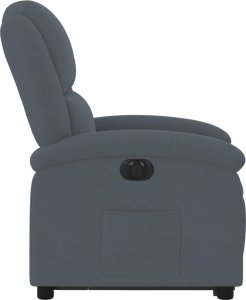 vidaXL Elektryczny, podnoszony fotel rozkładany, ciemnoszary, aksamit 10