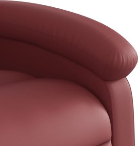 vidaXL Rozkładany fotel pionizujący z masażem, elektryczny, bordowy 12