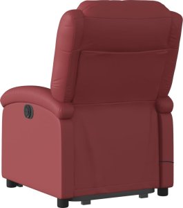 vidaXL Rozkładany fotel pionizujący z masażem, elektryczny, bordowy 5