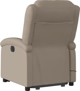 vidaXL Rozkładany fotel pionizujący z masażem, elektryczny, cappuccino 5