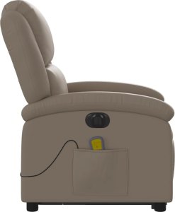 vidaXL Rozkładany fotel pionizujący z masażem, elektryczny, cappuccino 10
