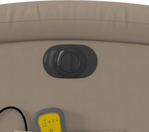vidaXL Rozkładany fotel pionizujący z masażem, elektryczny, cappuccino 11