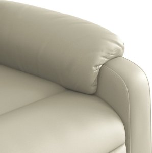 vidaXL Rozkładany fotel pionizujący z masażem, elektryczny, kremowy 12