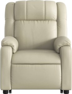 vidaXL Rozkładany fotel pionizujący z masażem, elektryczny, kremowy 9