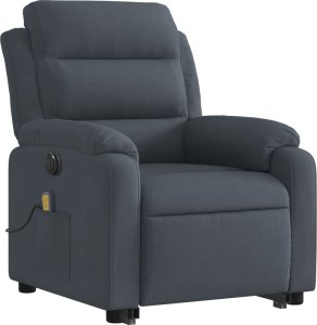 vidaXL Podnoszony fotel masujący, elektryczny, rozkładany, ciemnoszary 4