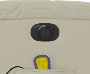 vidaXL Rozkładany fotel pionizujący z masażem, elektryczny, kremowy 12