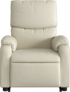 vidaXL Rozkładany fotel pionizujący z masażem, elektryczny, kremowy 8