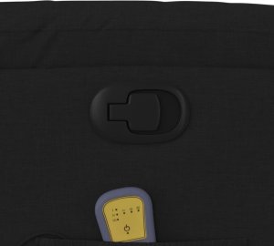 vidaXL Podnoszony fotel masujący, rozkładany, czarny, obity tkaniną 12