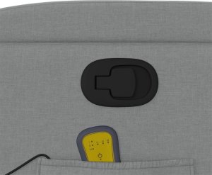 vidaXL Podnoszony fotel masujący, rozkładany, jasnoszary, tkanina 12