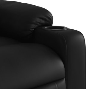 vidaXL Rozkładany fotel pionizujący z masażem, elektryczny, czarny 12