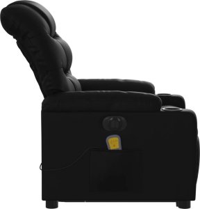 vidaXL Rozkładany fotel pionizujący z masażem, elektryczny, czarny 10